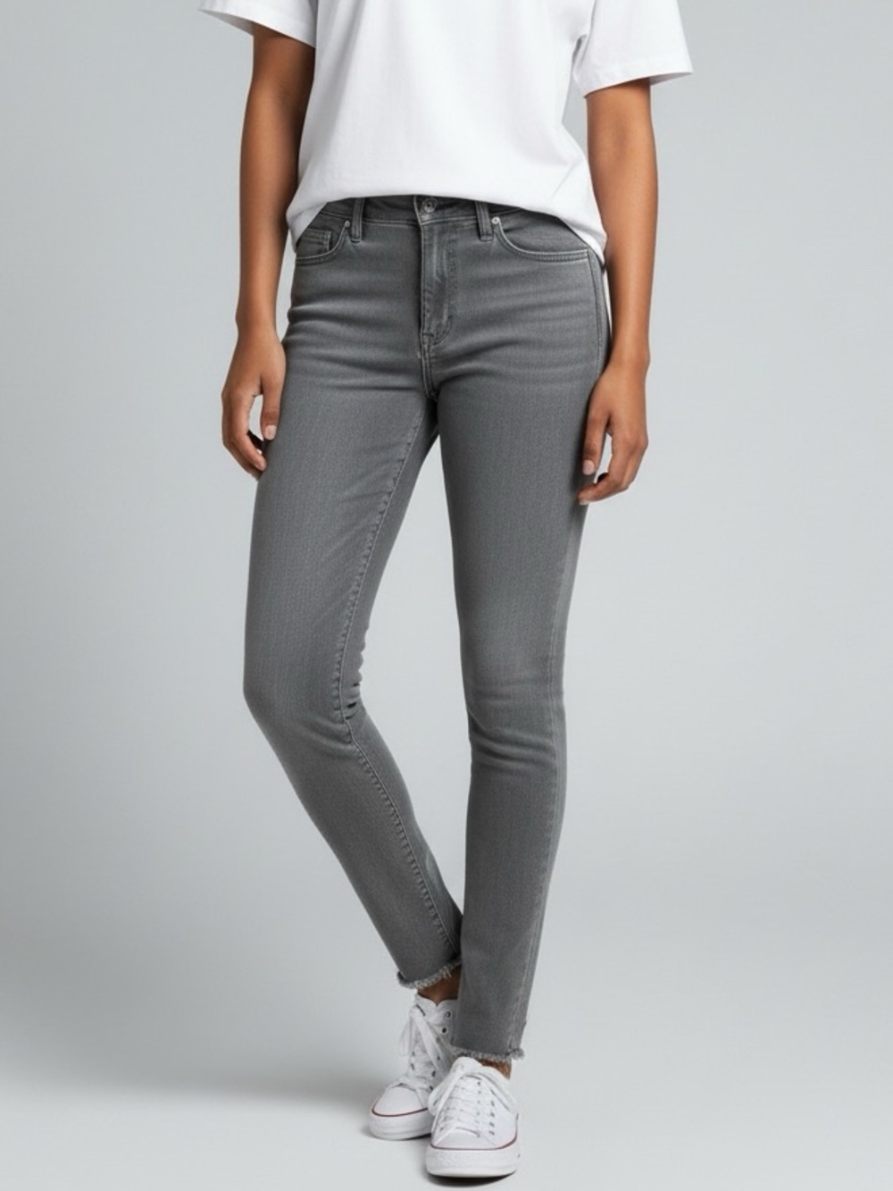 MOTHER High Waisted Looker Ankle Fray in Honor Roll